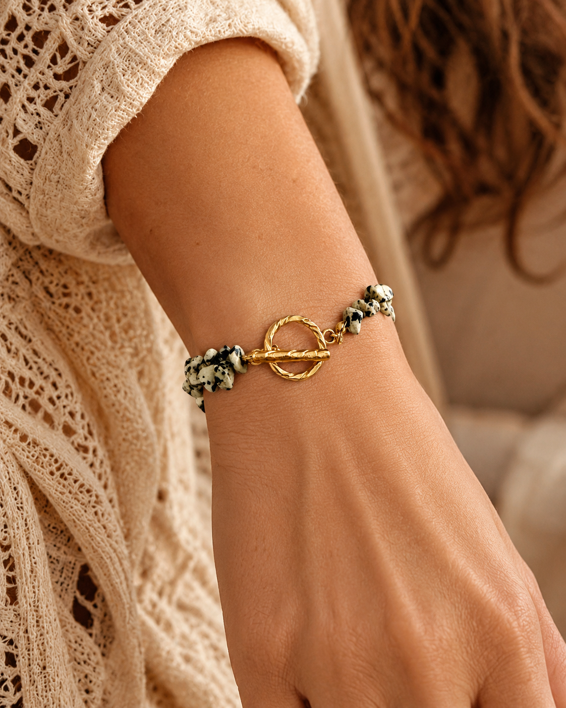 Jasper Coast Bracelet - bransoletka z jaspisu na nadgarstku